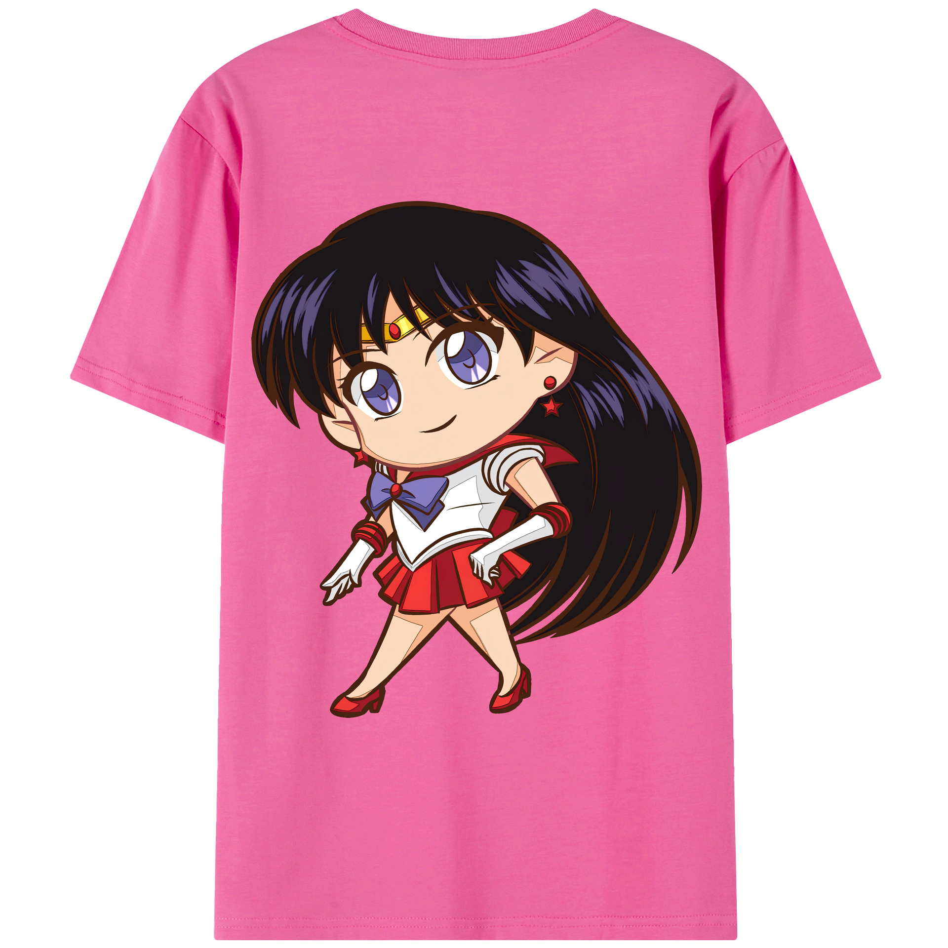 （画像用） 美少女戦士セーラームーン 火野レイ ひの レイ Sailor Moon Hino Rei （セーラーマーズ,Sailor Mars） レディース半袖Tシャツ(バックプリント)